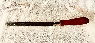 Vintage Nicholson USA Mill Smooth File With Red Wooden Handle & Made In USA • $10.95