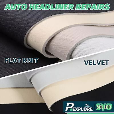Auto Headliner Material Foam Roof Lining Fabric Replace Hood Liner Dampens Noise • $112.99
