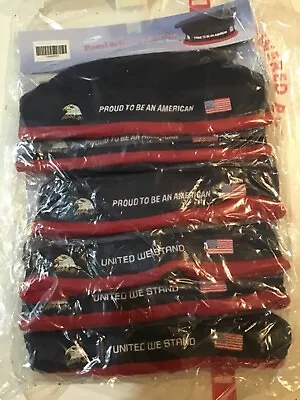 Lot Of 6 USA Patriotic Berets: 3 “Proud To Be An American” 3 “United We Stand” • $24.99