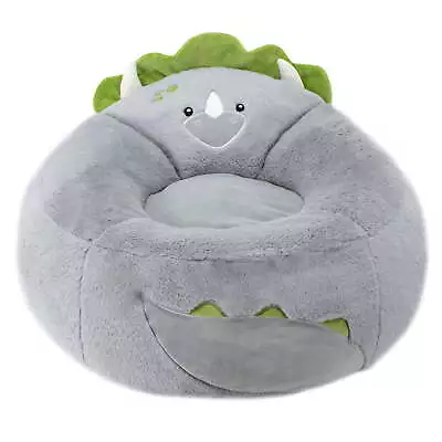 Kids Soft Plush Dinosaur Bean Bag Chair Grey • $23