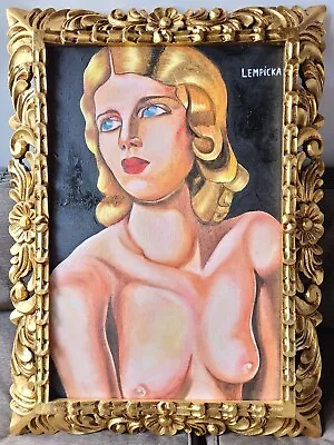 Tamara De Lempicka Oil On Canvas Framed Painting Measures With Framed 75cmx55cm • £562.45