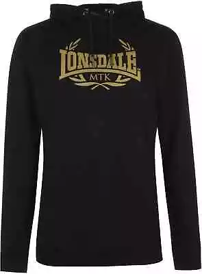 LONSDALE Mens MTK Black & Gold Boxing Hoodie -SmallMedium Or 2XL New  Slim Fit • $27.34