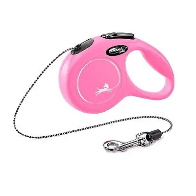 Flexi New Classic Cord Retractable Leash For Dog Pink Lead Walking 5m/8m • £13.60