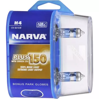 Narva H4 12V 60/55W Plus 150 Halogen Headlight Globes 2Pk • $55.21