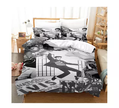 Music Gift Elvis Presley Dancing Full Bedding Duvet Covers Set (4pcs) • $59.99