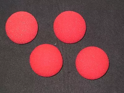 Sponge Balls 1.75  Magic Trick - W/ 4-1.75  Red Balls Production Close Up Street • $7