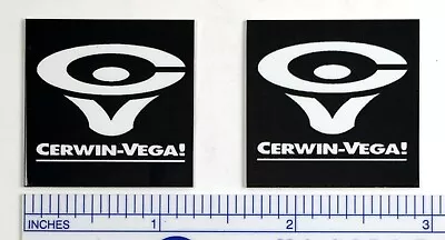 CV Cerwin Vega Speaker Badge Logo Emblem Square With Text PAIR • $9.95