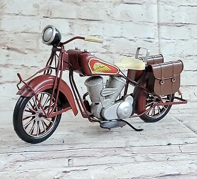 Handmade Indian Motorcycle 1:8 Tinplate Antique Style Metal Model Superb Figure • $101.64