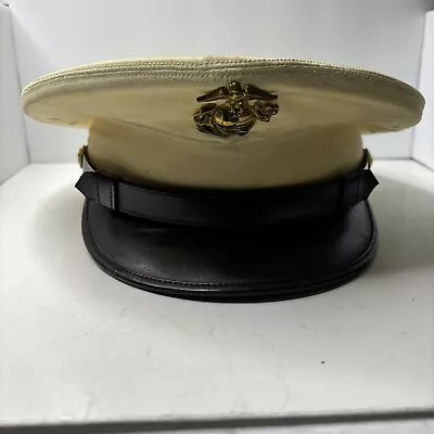 Vietnam War Era Usmc U.s. Marine Corps White Dress Hat • $37.95