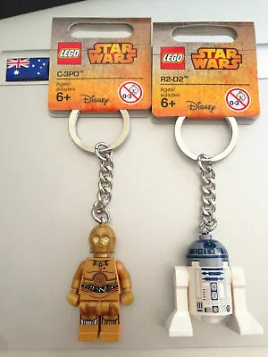 LEGO R2-D2 + C-3PO Keyring / Key Chain / Bag Charm Star Wars • $49.99