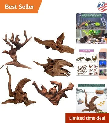 Natural Assorted Driftwood Branches - Natural Aquarium Wood Decoration - 5Pcs • $37.99
