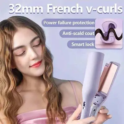 32mm Romantic Egg Roll Curling Iron French Egg Roll Big Wave Curler Hair Styling • £15.99