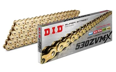 Did Super Heavy Duty X-ring Gold Motorcycle Drive Chain 530 Zvmx 110 L Links • £126.99