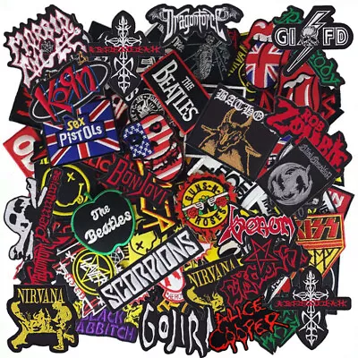 Wholesale Band Music Rock Punk Heavy Metal Reggae HipHop Iron On Patch Random • $21.99