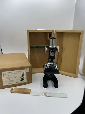 Vtg 1950’s Private Eye Microscope No. 25 With Original Box - Mfg. Morris Struhl • $179.65