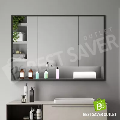 Bathroom Mirror Cabinet Medicine Shaving Shaver Cupboard Wall Storage Organiser • $129.79