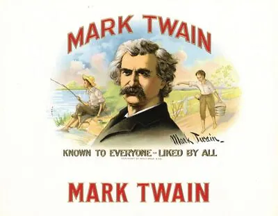  Mark Twain  - Cigar Box Label - Cigar Box Labels • $25