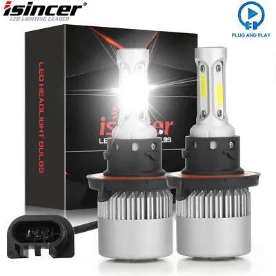 $10.99 • Buy 2Pcs H13 9008 LED Headlights Bulbs Kit High/Low Beam Super Bright White 6000K