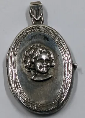 Rare Vintage Sterling Silver Shirley Temple Locket Necklace Marked 925 • $175