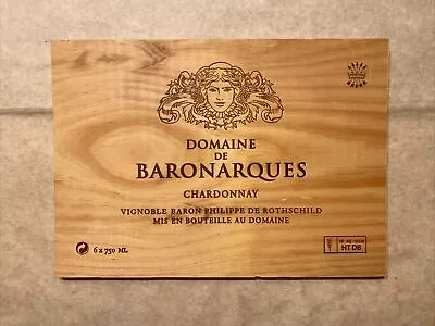 1 Rare Wine Wood Panel Domaine De Baronarques Vintage CRATE BOX SIDE 3/24 455 • $7.95