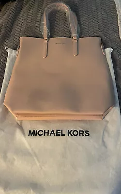 New Authentic MICHAEL KORS Beige Large Tote Hand Bag • $124.99