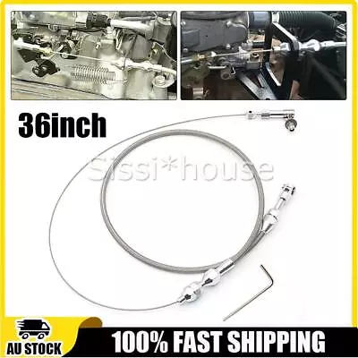 36inch Car Universal Throttle Cable Stainless Steel Accelerator Housing Rod New • $27.29