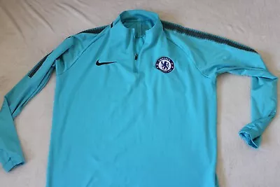 Chelsea 2017/18 Football Training 1/4 Zip Track Jacket Size Large L Mens • £9.99