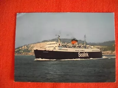 Rare Vintage Photograph Postcard SS Holyhead Ferry 1 Stamped Earl Leofric 1977 • £1.99