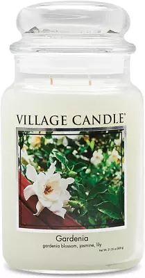 Village Candle Gardenia Large Glass Apothecary Jar Scented Candle 21.25 Oz • $31.67