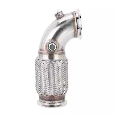 $68.99 • Buy 2.5  63mm V-Band Downpipe Low Profile 90° Flex Bellows Down-pipe For Car Truck