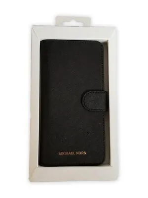 Michael Kors Saffiano Leather Folio Wallet Case For Galaxy S8 Plus - Black • $16.99