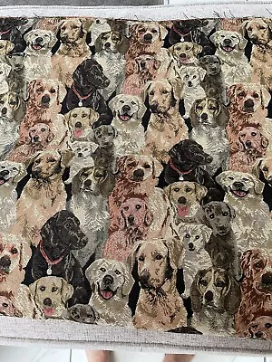 REDUCED Tapestry Labrador Dogs 58” Wide Fabric £20 For 2 M • £20