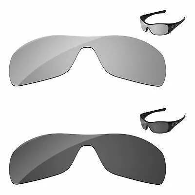 PapaViva Black & Chrome Polarized Replacement Lenses For-Oakley Antix Sunglasses • $24.99