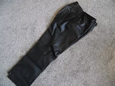 Men's Harley Davidson Leather Pants Black Biker Size 38 • $66