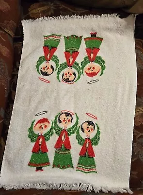 Vtg CHRISTMAS Hand TOWEL  MCM Carollers  • $20