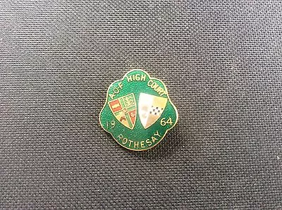 £16.99 • Buy 1964 AOF Ancient Order Of Foresters Rothesay High Court Enamel Badge Pin 1960s