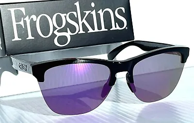 Oakley Frogskins Lite FLOWER Black POLARIZED Galaxy Purple Lens Sunglass 9374 • $118.88