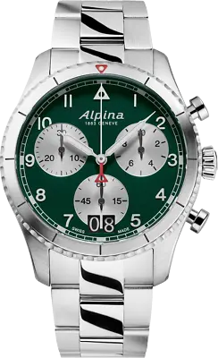 Alpina Startimer Pilot Quartz Chronograph Big Date AL-372GRS4S26B • $2100