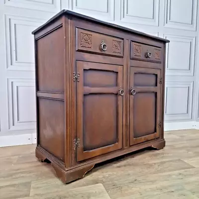 Vintage Wooden Antique Wooden Dresser Sideboard Court Cupboard Buffet Cabinet • £189.99