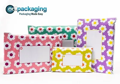 Daisy Mailing Bags Printed Post Poly Plastic Coloured Sack Strong Seal All Sizes • £128
