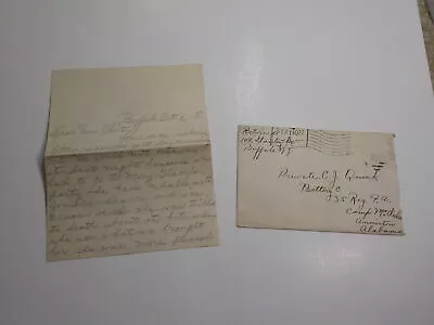 WWI Letter 1918 Camp McClellan Anniston Alabama Buffalo New York War VTG WW1 • $0.01