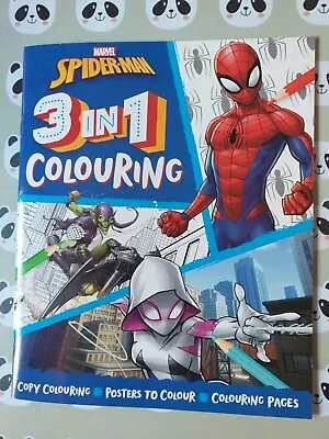 £3.90 • Buy Disney Marvel Spiderman 3 In 1 Colouring Book