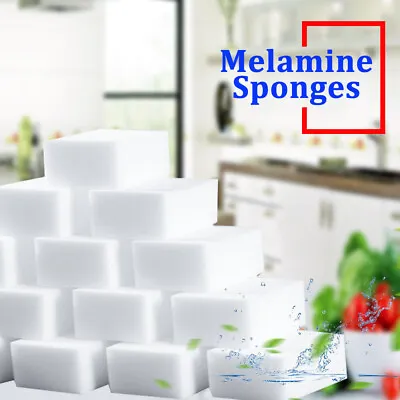 100pcs Magic Melamine Sponge White Eraser Sponge Foam Pads For Cleaning Kitchen • $24.99