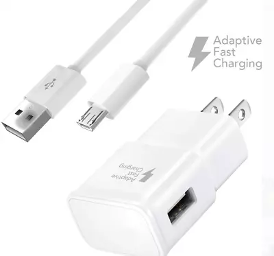 Adaptive Fast Rapid Charger + USB Cable For Samsung Galaxy S6 S7 Edge Note 5 • $5.99