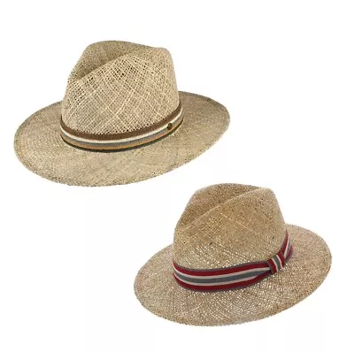 Failsworth Havana Seagrass Summer Straw Fedora Hat • £39.99