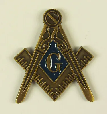 Masonic Large Square & Compasses Lapel Pin Mason (SCA-2008) Freemason • $7.49