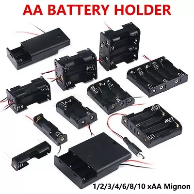 Battery Holder For 1/2/3/4/5/6/8/10 X AA Mignon Battery Tray Housing Switch • £34.50