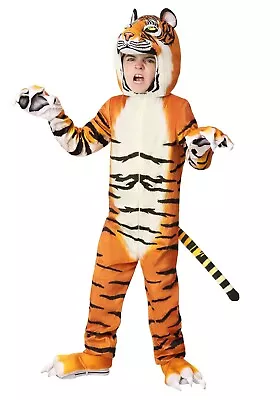 $32.99 • Buy Child Kids Realistic Tiger Jungle Cat Costume SIZE XS (Used)