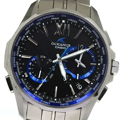 CASIO Oceanus Manta OCW-S3400 Date Solar Powered Radio Men's Watch_798552 • $504.79