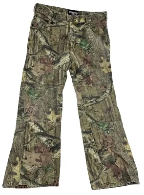 Mossy Oak Break Up Infinity Camo Camouflage Denim Jeans Hunting Pants  36 X 31.5 • $17.09